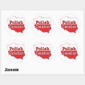 Sticker Rond Carte polonaise (Feuille)