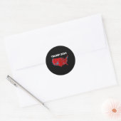 Sticker Rond Carte Précise Des Résultats Des Élections De 2024 (Enveloppe)