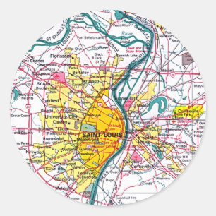 Sticker Rond Carte Saint-Louis