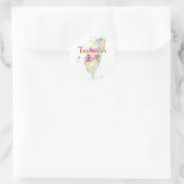 Sticker Rond Carte Taiwan (Sac)