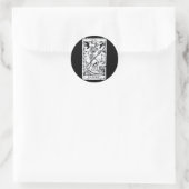 Sticker Rond Carte Tarot La Mort (Sac)