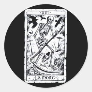 Sticker Rond Carte Tarot La Mort