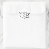 Sticker Rond Carte US (Sac)