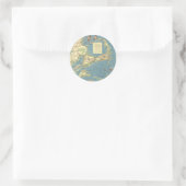 Sticker Rond Carte vintage de Cape Cod (1940) (Sac)