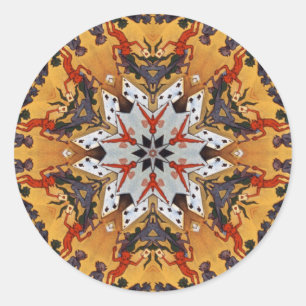 Sticker Rond Carter le grand kaléidoscope