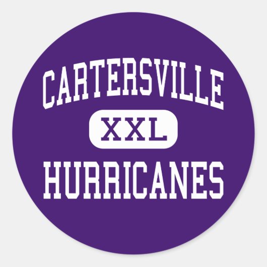 Sticker Rond Cartersville - Hurricanes - High - Cartersville (Devant)