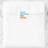 Sticker Rond Cartes à cire Chiens de compagnie Surf Cadeau (Sac)