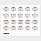 Sticker Rond Cartes de Bingo (Feuille)