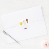 Sticker Rond Cartes de journal (Enveloppe)