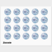 Sticker Rond Cartes d'invitation pour le bal d'hiver Winter Won (Feuille)