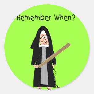 Sticker Rond Cartes drôles de nonne : Les nonnes ont porté de