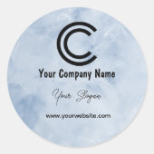 Sticker Rond Cartes professionnelles (Devant)