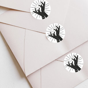 Sticker Rond Cartes Tarot FÊTE DES MARIÉES MARIAGE Modern