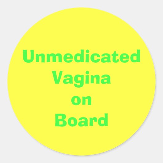 Sticker Rond CarteVaginaire non médicamentée (Devant)