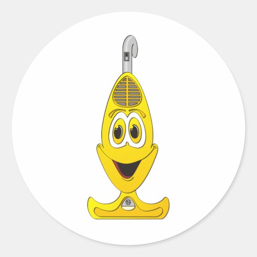 Sticker Rond Carton à vide jaune (Devant)