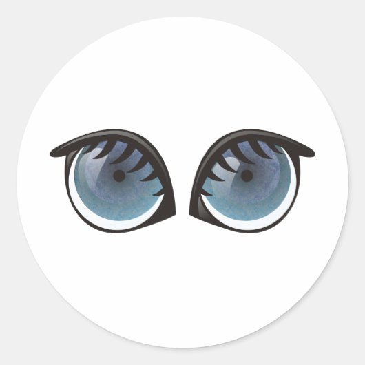 Sticker Rond Carton Blue Eyes (Devant)