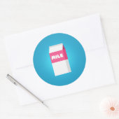 Sticker Rond Carton de lait (Enveloppe)