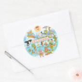 Sticker Rond Carton de San Diego (Enveloppe)