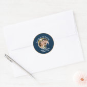 Sticker Rond Carton d'invitation de mariage Art Déco modifiable (Enveloppe)