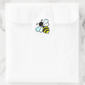 Sticker Rond Cartoon Bee/Honeybee (Sac)