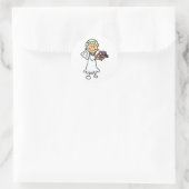 Sticker Rond Cartoon Bride (Sac)