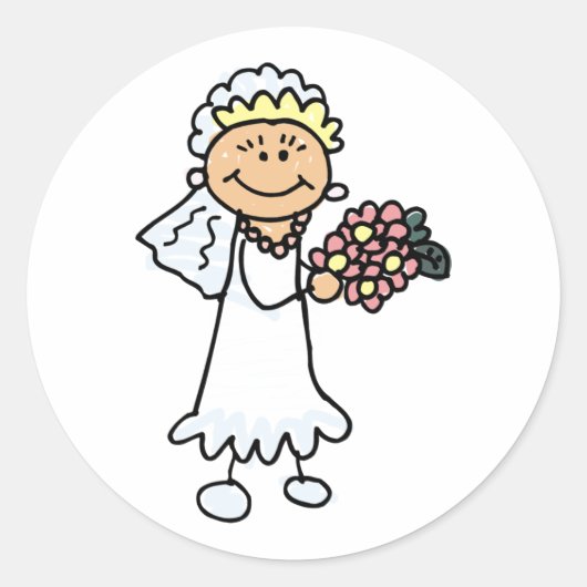Sticker Rond Cartoon Bride (Devant)