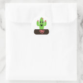 Sticker Rond Cartoon Cactus (Sac)