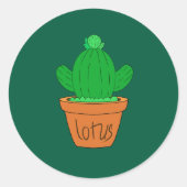 Sticker Rond Cartoon cactus (Devant)