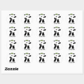 Sticker Rond Cartoon Camp Panda (Feuille)