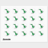 Sticker Rond Cartoon Dragon (Feuille)