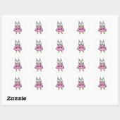 Sticker Rond Cartoon Kitten (Feuille)