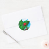 Sticker Rond Cartoon Lady Bug (Enveloppe)