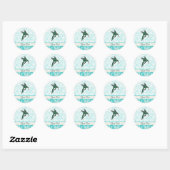 Sticker Rond Cartoon mignon (Feuille)
