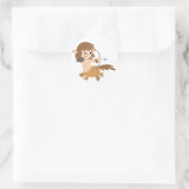 Sticker Rond Cartoon mignon Centaur Sagittarius Vêtements pour  (Sac)