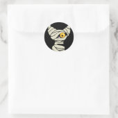 Sticker Rond Cartoon Mummy Chat Halloween Nouveauté (Sac)
