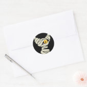 Sticker Rond Cartoon Mummy Chat Halloween Nouveauté (Enveloppe)