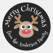 Sticker Rond Cartoon Noir Blanc Noir Type (Devant)