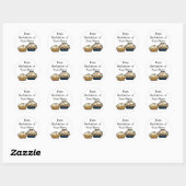 Sticker Rond Cartoon Pies for Pie Day 23 janvier (Feuille)