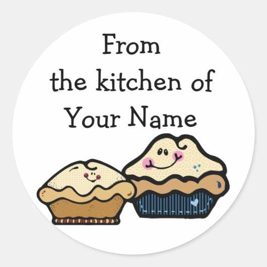 Sticker Rond Cartoon Pies for Pie Day 23 janvier (Devant)