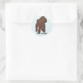 Sticker Rond Cartoon Poodle 3 (Sac)