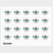 Sticker Rond Cartoon Stegosaurus (Feuille)