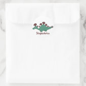 Sticker Rond Cartoon Stegosaurus (Sac)