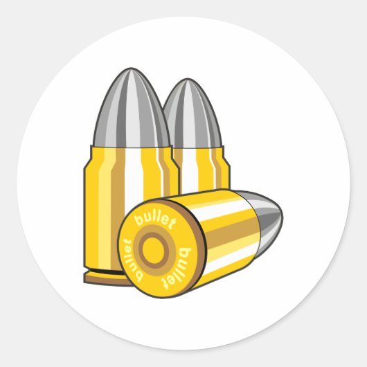 Sticker Rond Cartouches bullets (Devant)