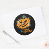 Sticker Rond Carving Citrouille Xtreme (Enveloppe)