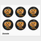 Sticker Rond Carving Citrouille Xtreme (Feuille)