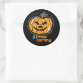 Sticker Rond Carving Citrouille Xtreme (Sac)