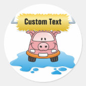 Sticker Rond Carwash Pig (Devant)