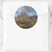 Sticker Rond Casa Grande Peak, Bassin de Chisos, Big Bend (Sac)