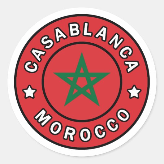 Sticker Rond Casablanca Maroc (Devant)
