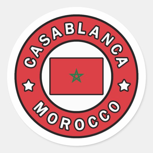 Sticker Rond Casablanca Maroc (Devant)